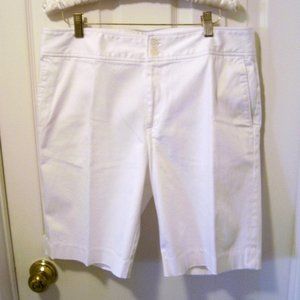 Chaps White Cotton Shorts Sz12